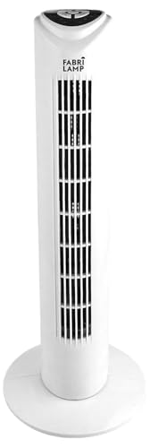 Ventilador De Torre Tuka Blanco 3 Vel 50w C/remoto Oscilante Temporizador 80x25x25 Cm