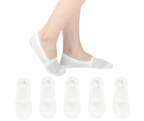 Image of Panda Bros 5 Pack Unisex No Show Socks Low Cut Invisible Breathable Non-Slip Liner Socks for Men Women