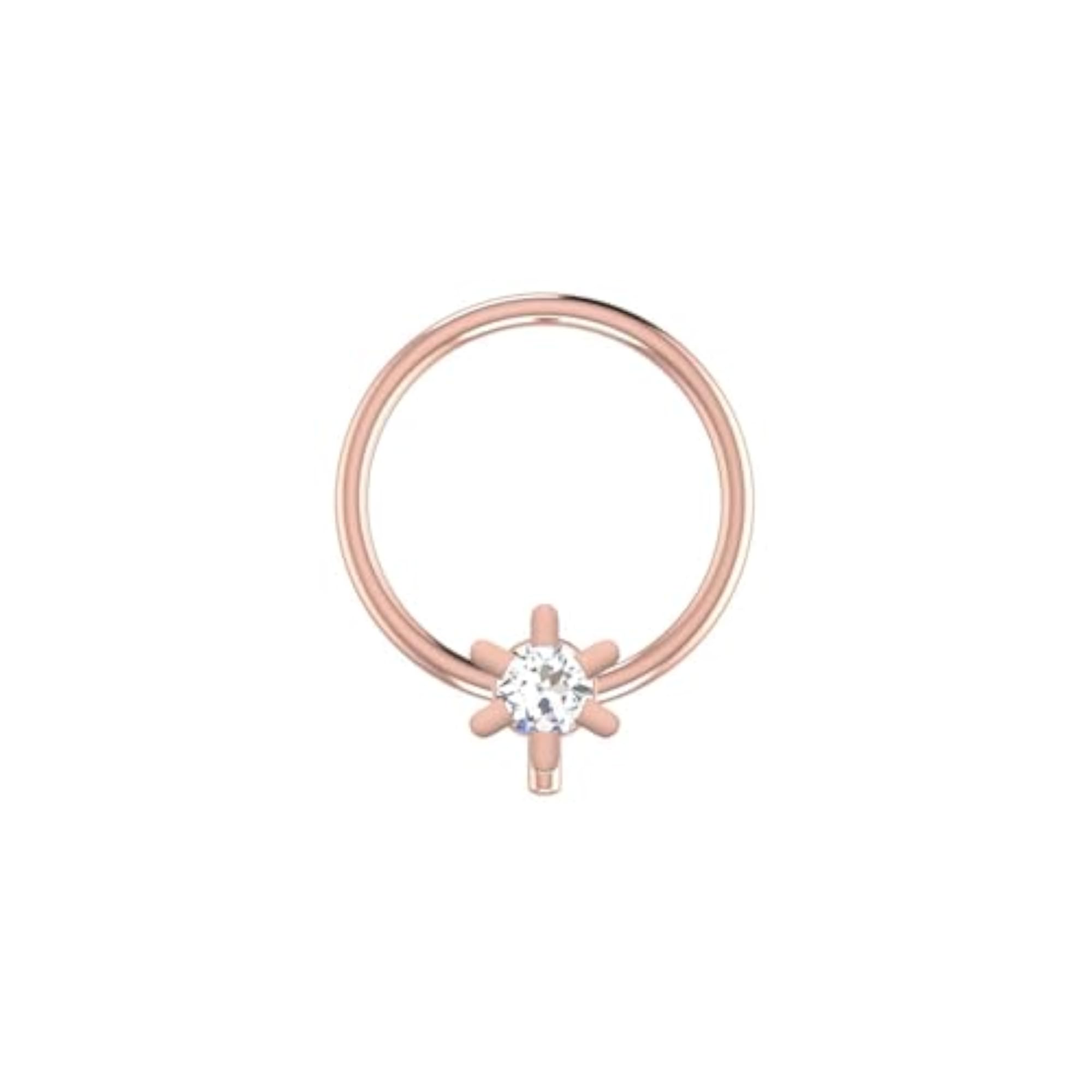 Women's 18K Rose Gold & Certified Diamond Nosering, Elegant