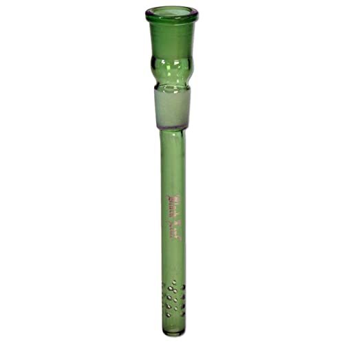 Black Leaf | Glasbong Adapter mit Lochdiffusor 140mm| grün | aus Quarzglas | NS 2x19 (18,8mm) | Bong Zubehör für Kräuter