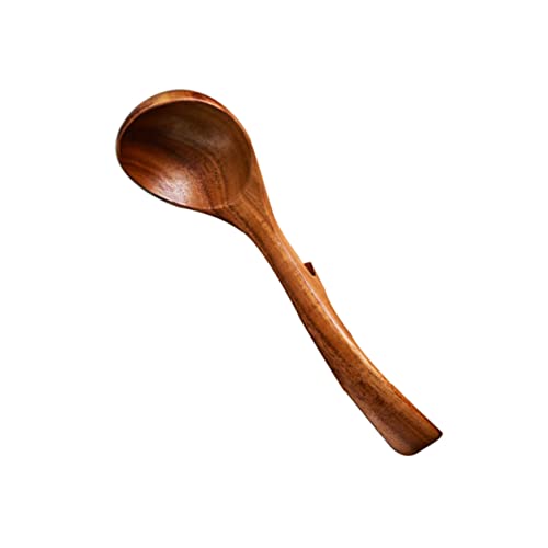 DECHOUS Large Japanese Soup Spoon Porridge Spoon Wooden Serving Ladle Non-lacquer Kitchen Cookware