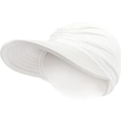 Toddler Girl Visor Wide Hat Summer Face Outdoor Beach Shade Sports Cap Children Cap Kids Soft Mittens (White, 1-5 Years)4