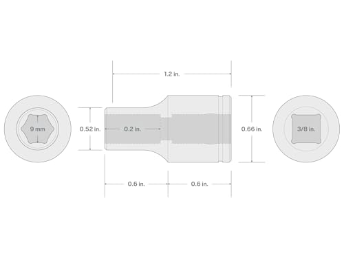 Image of TEKTON 3 /8 Inch Drive x 9 mm Shallow 6-Point Socket | SHD12109