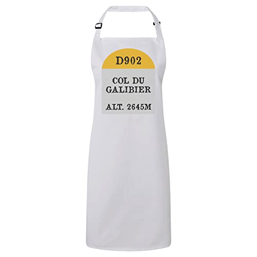 Tablier cuisine cyclisme France borne vélo montagne Col du Galibier pour cuisinier