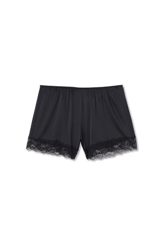 Woman's Lace Trim Silk Shorts