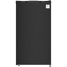 ARCTIC CHEF ACFR335, 3.2 Cu Ft Compact Design Mini Fridge with Freezer, Stainless, Black SS