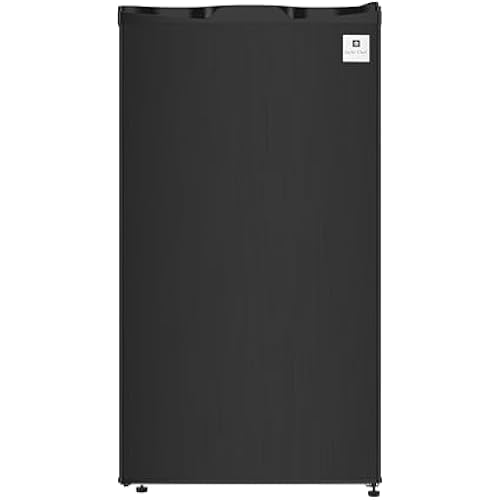 ARCTIC CHEF ACFR335, 3.2 Cu Ft Compact Design Mini Fridge with Freezer, Stainless, Black SS