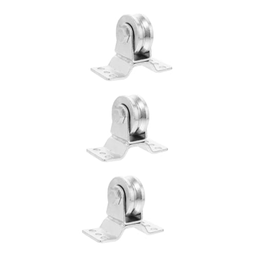 MUCKLILY 3pcs Pulley Track Walker Swivel Pulley Wheel Pulley Rope Pulley Single Pulley Block Single Pulley Wheel Small Pulley for Lifting Pulley for Heavy Lifting 304 Stainless Steel