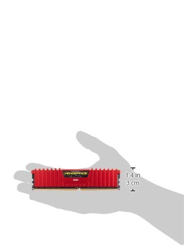 Image of Corsair Vengeance LPX 8GB DDR4 DRAM 2133MHz C13 Memory Red Kit for Systems