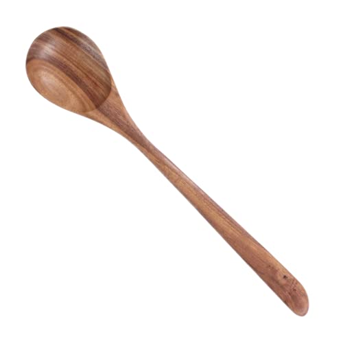 Muso Wood Kochlöffel holz Langer Griff 35cm Holzlöffel Rührlöffel Suppenlöffel, Antihaft-Mischlöffel (Akazienholz) Cover