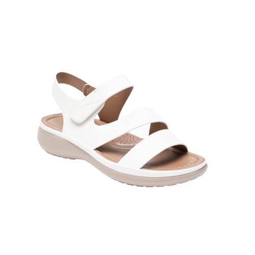 IVACHY Women's Comfortable Faux Leather Sandals - Cushioned and Lightweight - Available in 5 Colors, UK Sizes 3-7.5