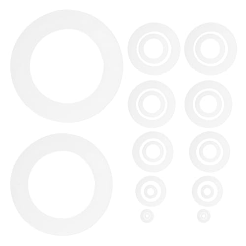 iplusmile Kit de 100 Joints Plats en Silicone Blanc Plusieurs Diamètres de Tuyaux pour Plomberie Résistants à la Pression Vibrations pour Réparations Domestiques