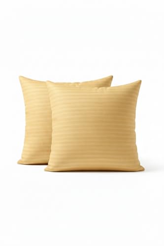 Image of Hotel Quality Premium Fibre Cushions | Cushion 16 inch x 16 inch | Pillow,Cushion,Cushions for, Cushion Pillow,Pillow,Cushions for Bed (Gold, 4)