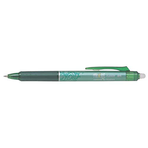 Stylos Frixion Ball Clicker Pilot pointe fine vert avec encre thermosensible effaçable