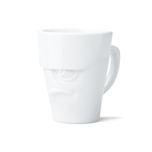 Taza de porcelana con asa 350 ml blanca miniatura 2