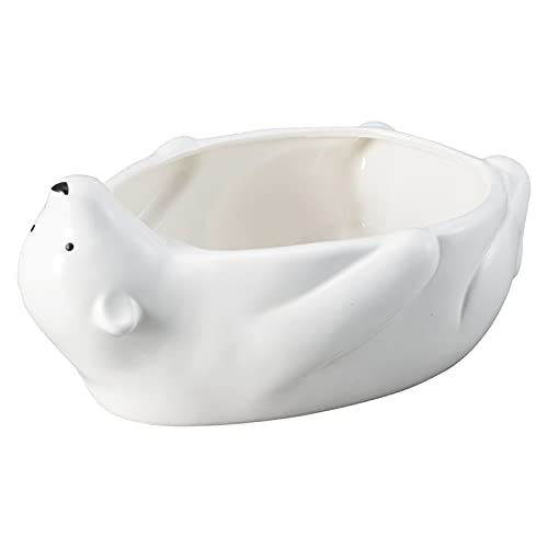 Sunart SAN3644 Cute Tableware, Polar Bear, Polar Bear, Animal Bowl, Somen, Pot, M, Approx. 4.9 fl oz (1,400 ml), White