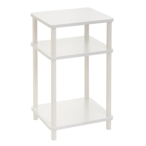 Table de coin design blanc en MDF et métal aux finitions soignées - 2