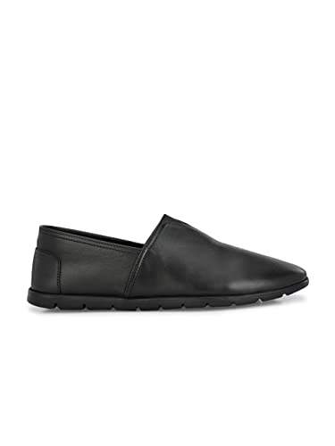 Image of HITZ Men's Black Leather Slip On Casual Shoes