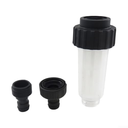 Filtre de nettoyeur haute pression G3/4 avec indicateur d'entretien, compatible avec les machines de nettoyage Karcher, filtre d'entrée d'eau en plastique pour jardin pour équipement électrique