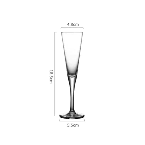 Image of PrimeWorld Classic Long Stem Wine Glasses Set of 6 - 180ml | Crystal Champagne & Wine Glassware for Parties, Dining & Celebrations