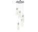 Tawson Alice 5-Light Chandelier Pendant Ceiling Light, Integrated Led and Bubble Glass, for Kitchen Island, Hallway, Entryway, Passway, Dining Room, Bedroom, Balcony Living Room