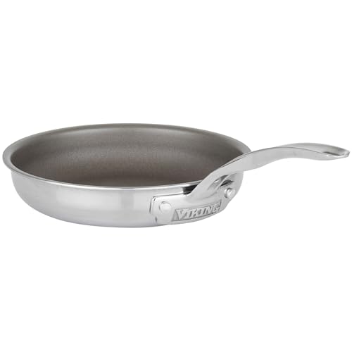 Image of Viking PureGlide Pro 3-Ply Nonstick Frying Pan, Made without PFAS, 8-Inch Induction Cookware, Metal Utensil Safe Titanium Nonstick Surface, Oven Safe to 600F