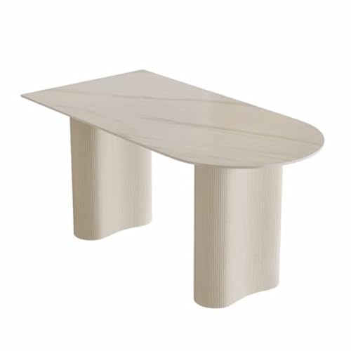 Mesa De Comedor Mesa de comedor con isla de pizarra, mesa de comedor sencilla y moderna, estilo crema, mesa de comedor for el hogar, mesa de fiesta, mesa de negociación Mesa De Comedor(M:140*80*75cm)