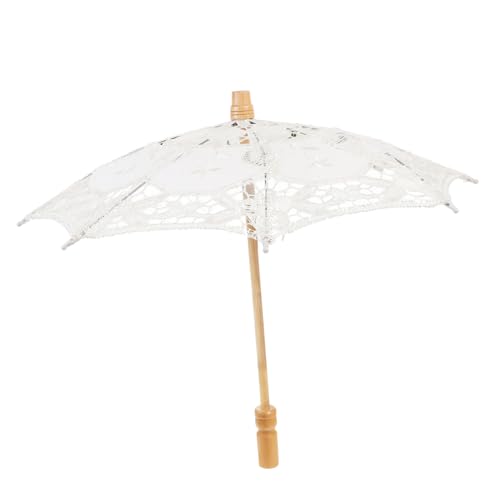 Parapluie dentelle blanc pour photographie de fête et mariage avec enfants