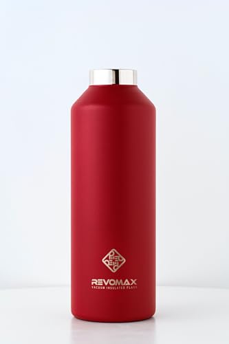 【REVOMAX公式】キャップ別売 32oz 950ml 炭酸対応 ステンレスボトル 18時間保温 36時間保冷 真空断熱 水筒 ギフト レボマックス (Fire Red)