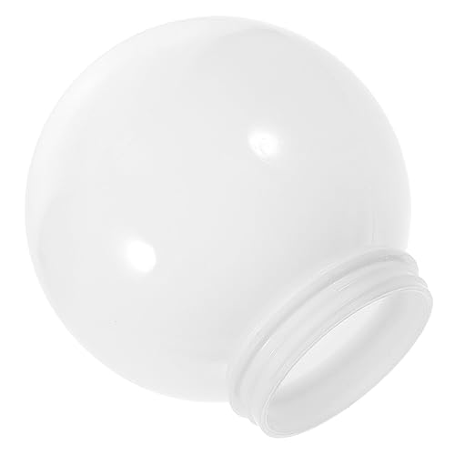 Image of Angoily 6 Inch White Acrylic Replacement Globe Round Lamp Shade Covers for Ceiling Wall Fixtures Lamp Posts Streetlight 80mm, 15X15X15CM, R513SNMFFL11T16MR