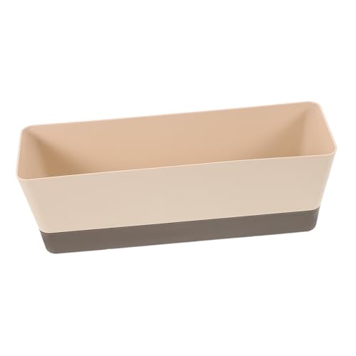 Levemolo Rectangular Succulent Flower Pot Small Window Planter Box with Saucer for Use Ideal for Patio and Balcony Garden Shallow Color