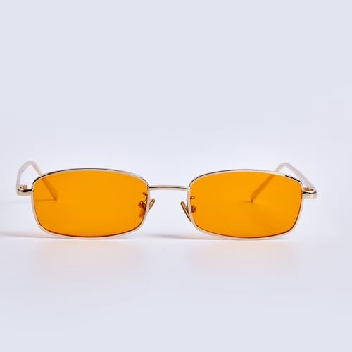Classic Rectangular Sunglasses Retro Slim Metal Frame Glasses Vintage Rectangle Candy Color Sunglasses2