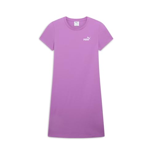 PUMA Womens Essentials Small Logo Slim Short Sleeve Dress Casual Casual - Purple - Size M