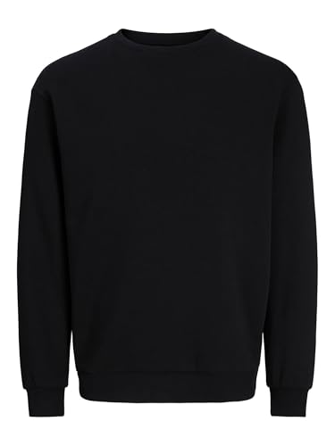 JACK & JONES Mens Jjebradley Crew Noos Sweater, Black, L UK