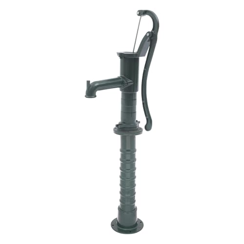 Manual Well Pump,Cast Iron Pitcher Pump with Ring Handle and Base
