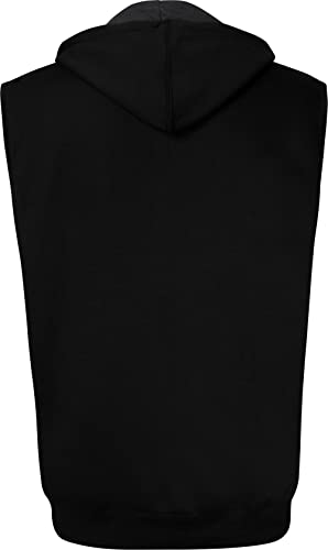 KAM Sweat à capuche d'entraînement sans manches pour homme avec poches à cordon de serrage, Noir , 7XL plus – vue 2
