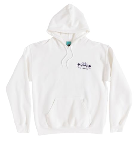 Rick and Morty Portal Gun White Hoodie with Back Print