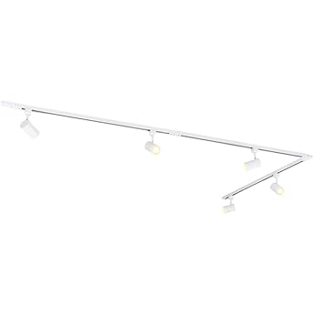 Qazqa Modern Rail System Lamps Complete Set Rail Lighting Ceiling Spotlight Ceiling Spotlight - Iconic Jeana - White 5 Bulbs 300 cm Ideal as a Kitchen Lamp and