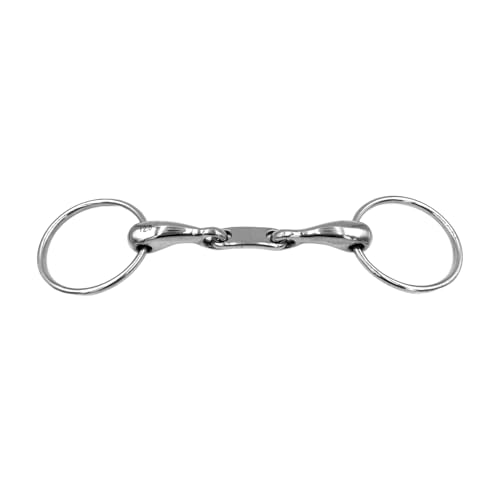 Equine Smile ES0096 Gebiss ErgoBit Dr. Bristol Wassertrense Doppelt Gebrochen anatomisch geformtes maulfreundliches aus Edelstahl Ringdurchmesser 65 mm Gebissstärke 16 mm (12.5 cm)