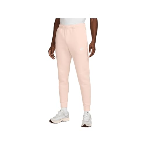 Image of Nike Sportswear Club Fleece Joggers (BV2671-664, Washed Coral/Washed Coral/White), Washed Coral/Washed Coral/White, Large Tall