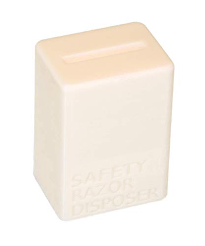 Intulon Safety Razor Blade Disposer/Razor Disposal Case (Off White)