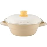 富士ホーロー 土鍋 ホーロー 卓上 20cm 蓋 付き IH ガス火 グレージュ HDー20.GG