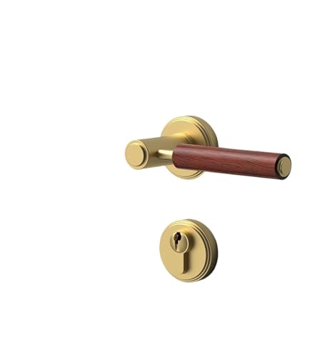 Serrure de porte en bois au style moderne pour chambre à coucher