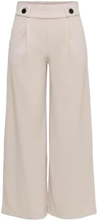 Jacqueline de Yong Damen Hose Weites Bein - JDYGEGGO - Wide Leg Anzughose - Mid Waist - Elegante und Bequeme Stoffhose aus Weichem Jersey-Material mit Stretch