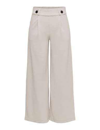 JDY Damen JDY geggo new long pants jrs nos Hose, Chateau Gray/Detail:black Buttons, L EU