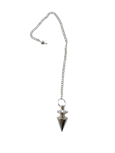 Générique Pendule de Divination en Argent avec Chaîne, Cristal de Radiesthésie