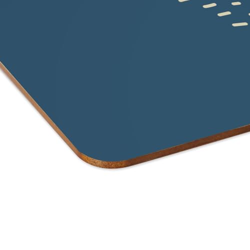 Sets de table en liège bleu style gravure ancienne napperons de qualité pour table chic