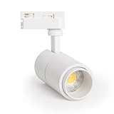 LEDKIA LIGHTING Foco Carril LED Monofásico 10W Regulable CCT Seleccionable Pulyx Multiángulo 15-60º Blanco