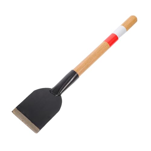 FUNOMOCYA Compact Metal Railway Snow Shovel with Wooden Handle Heavy Duty Tool for Efficient Ice Removal Tracks and Driveways Durable Scraper Shovel for Winter Snow Clearing