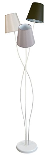 Tosel 50706 Lampadaire Lille Acier 60 W E27 Taupe/Crème/Marron